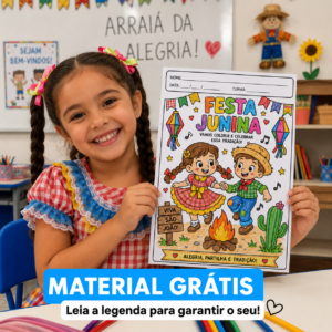 Material Grátis 🥳 Atividades para Colorir Festa Junina