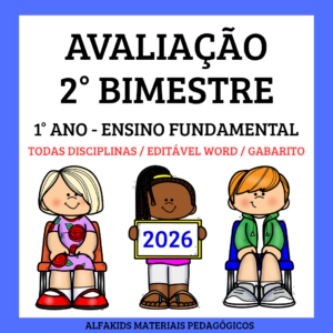 Avaliação 2° Bimestre - 1° ano Fundamental