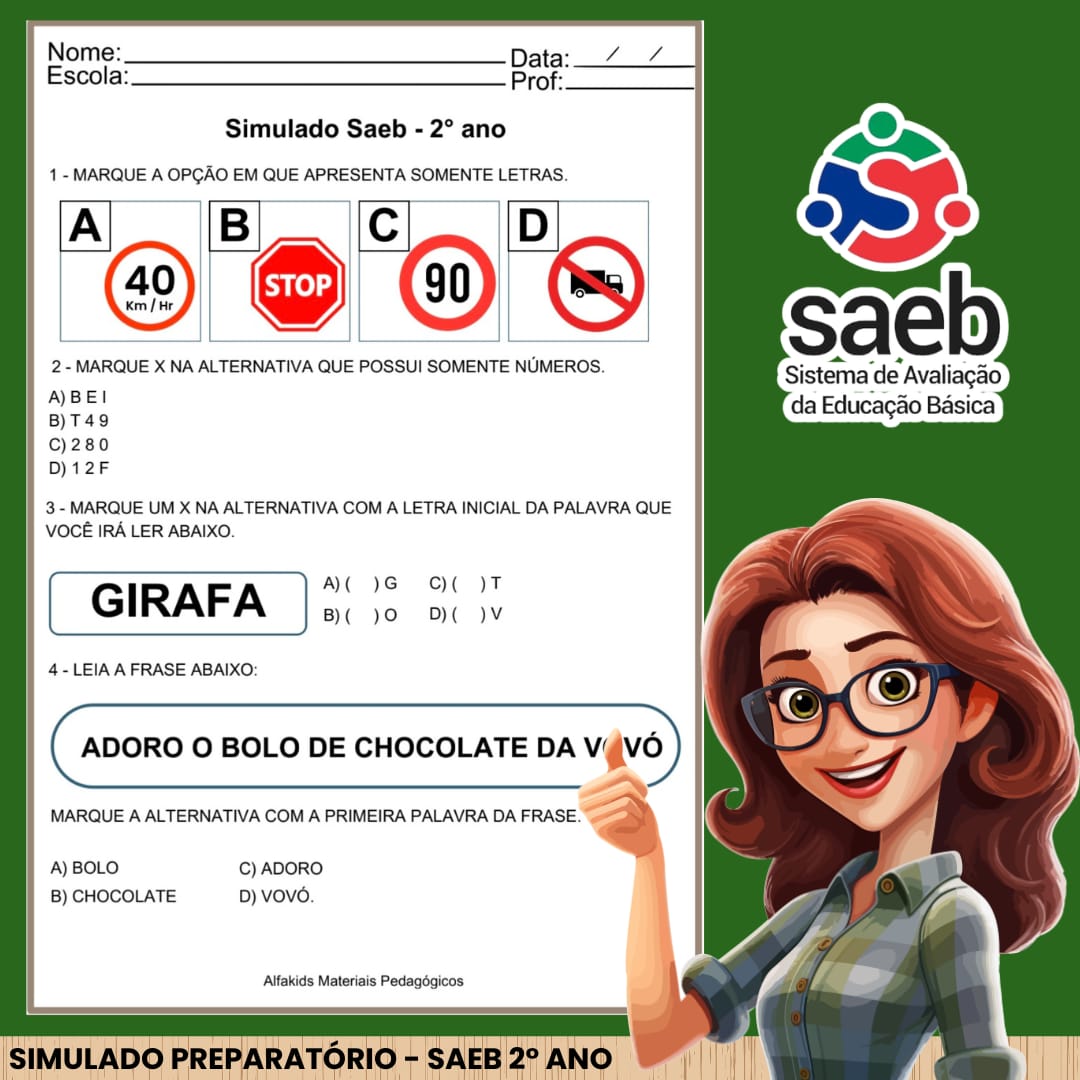 Simulado Saeb 2° ano Fundamental - Imagem 6