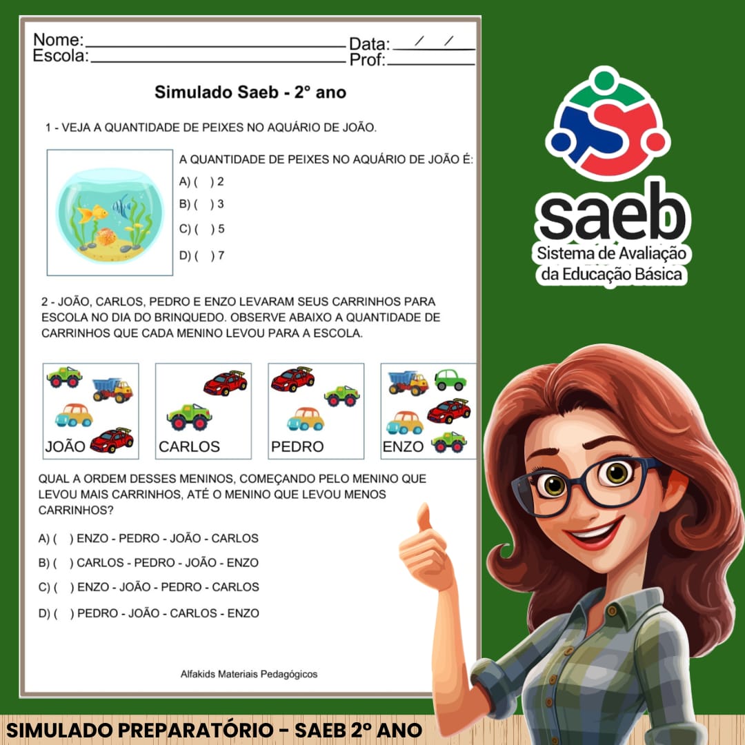 Simulado Saeb 2° ano Fundamental - Imagem 3