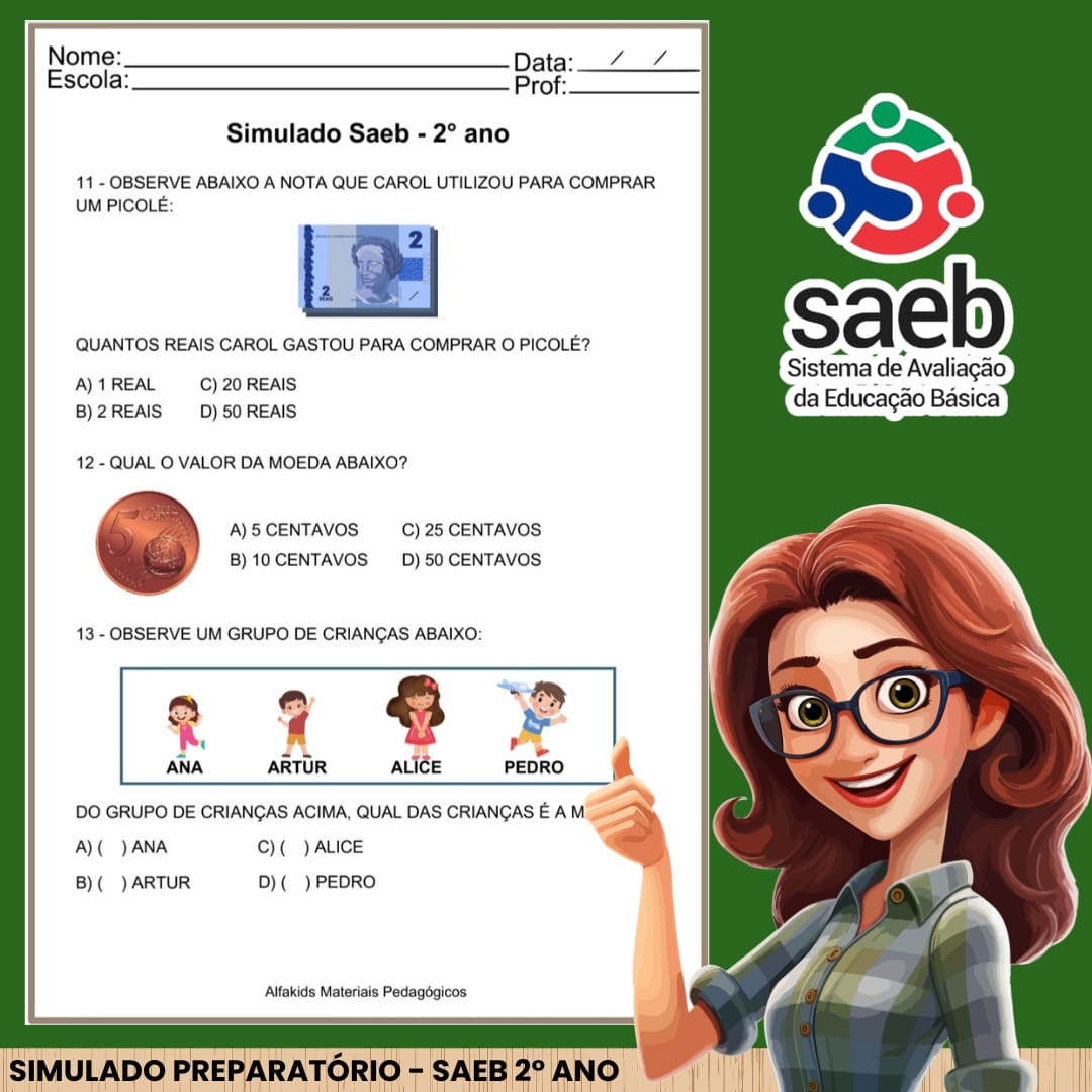 Simulado Saeb 2° ano Fundamental - Imagem 2