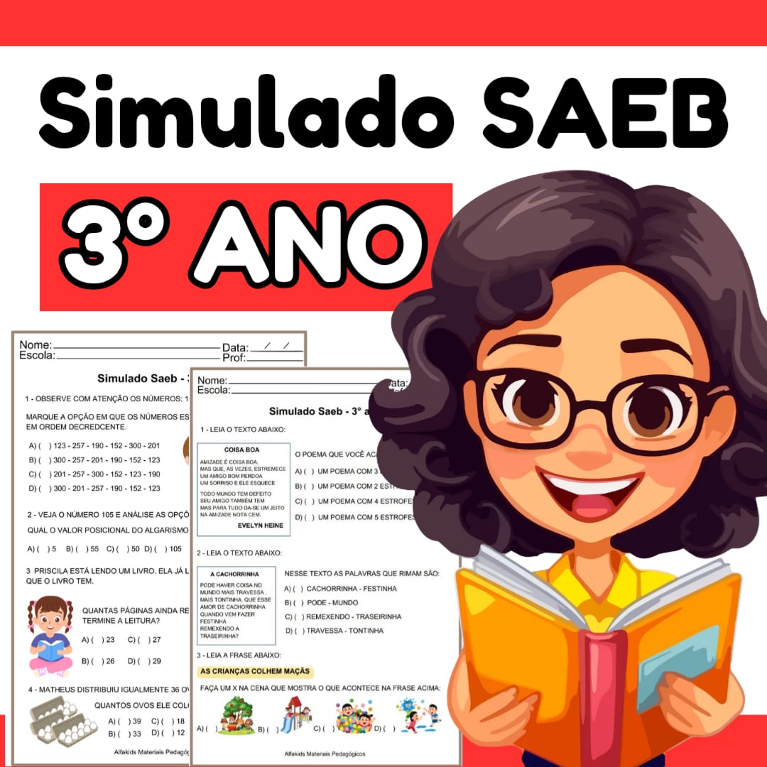 Simulado Saeb 3° ano Fundamental