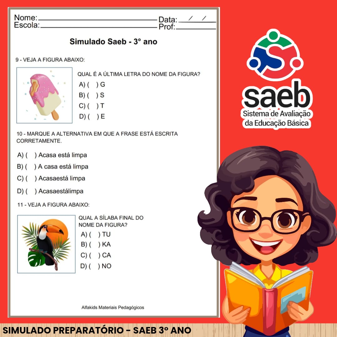Simulado Saeb 3° ano Fundamental - Imagem 6