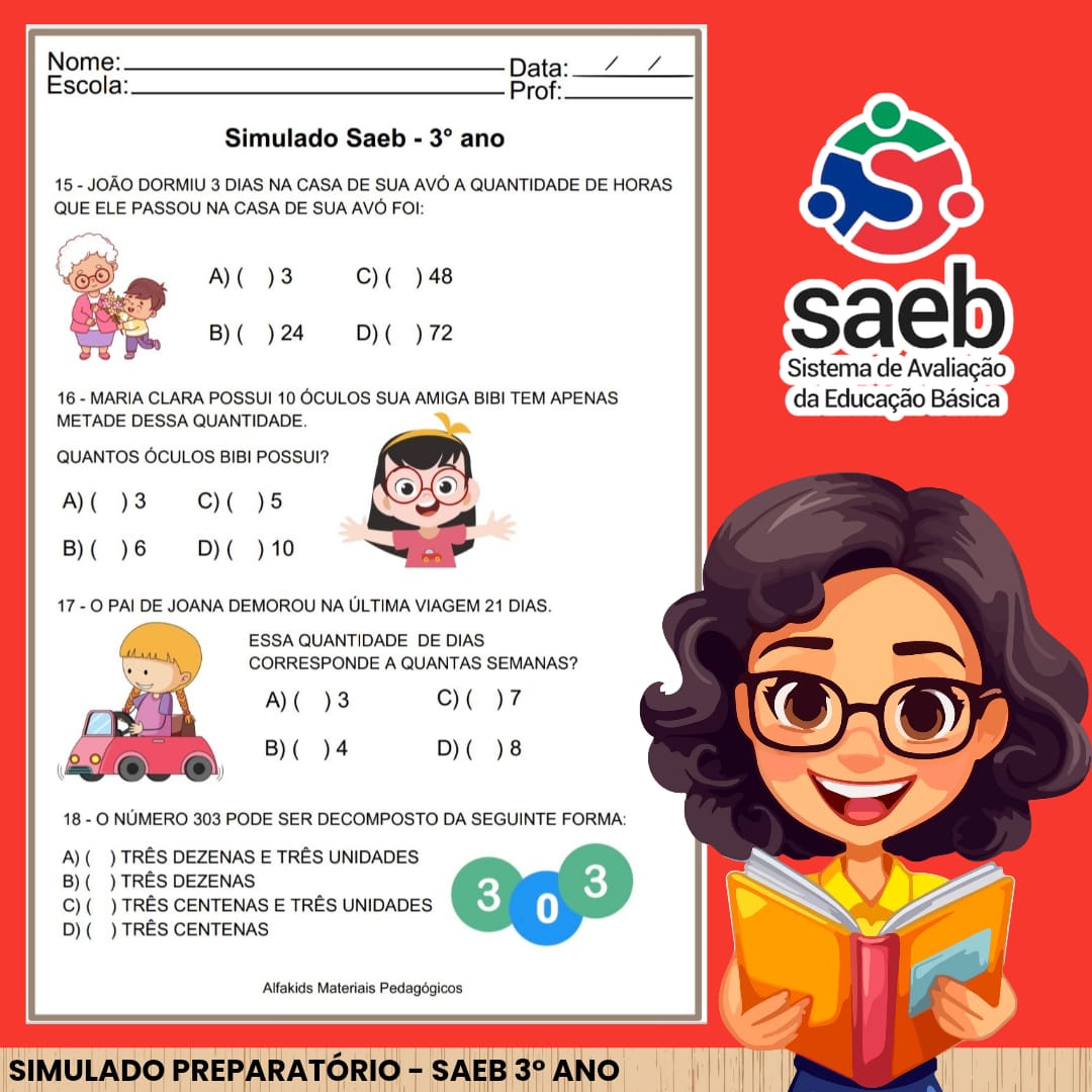 Simulado Saeb 3° ano Fundamental - Imagem 4