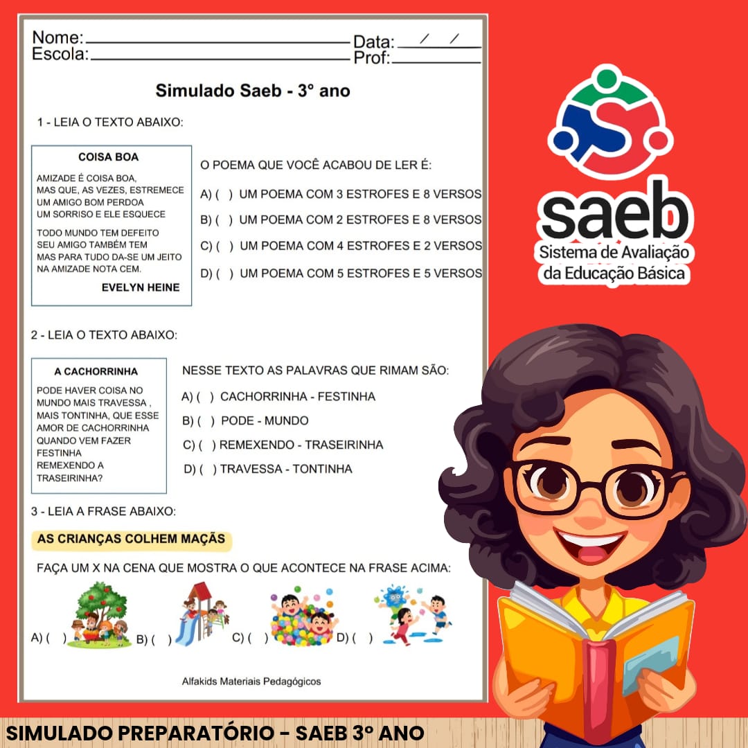 Simulado Saeb 3° ano Fundamental - Imagem 5