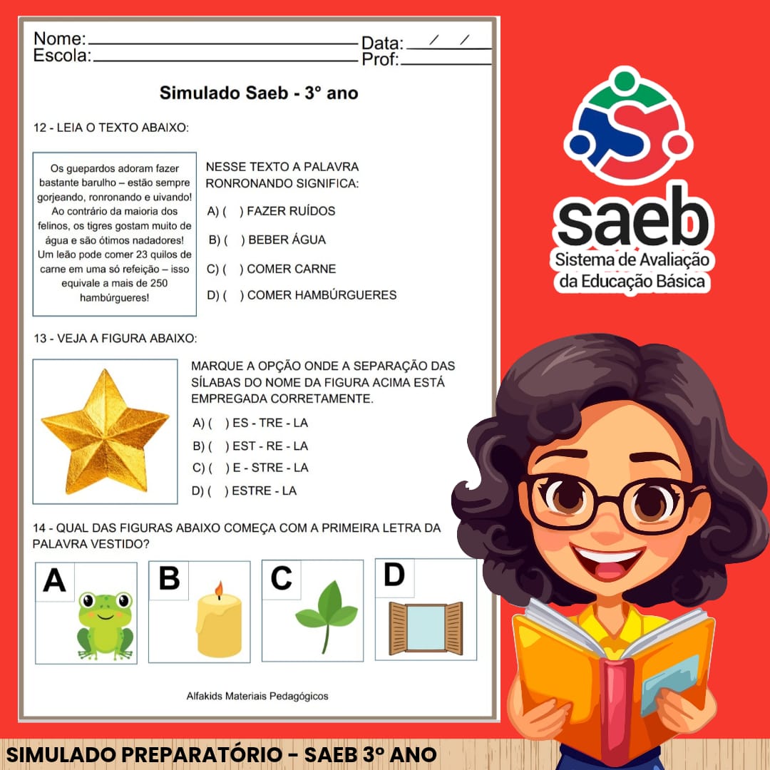 Simulado Saeb 3° ano Fundamental - Imagem 2