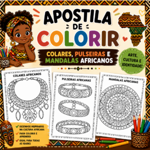 Apostila de Colorir Pulseiras, Colares e Mandalas