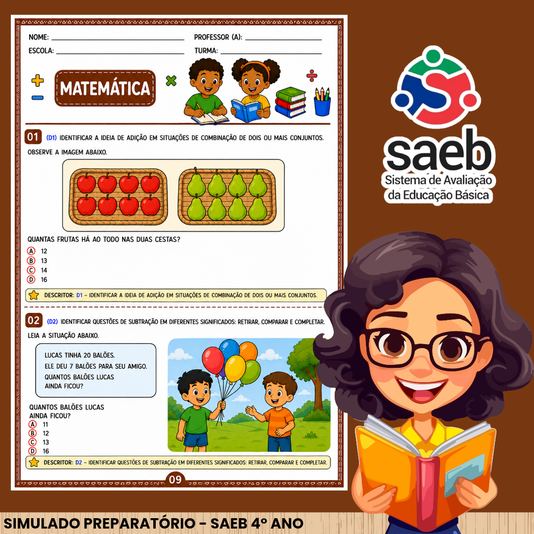 Simulado Saeb 4° ano Fundamental - Imagem 2