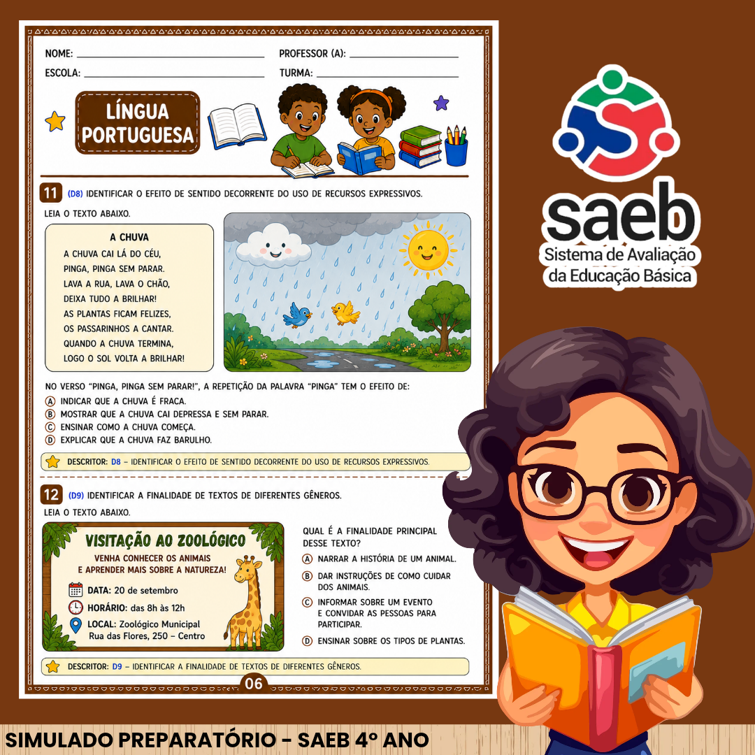 Simulado Saeb 4° ano Fundamental - Imagem 4