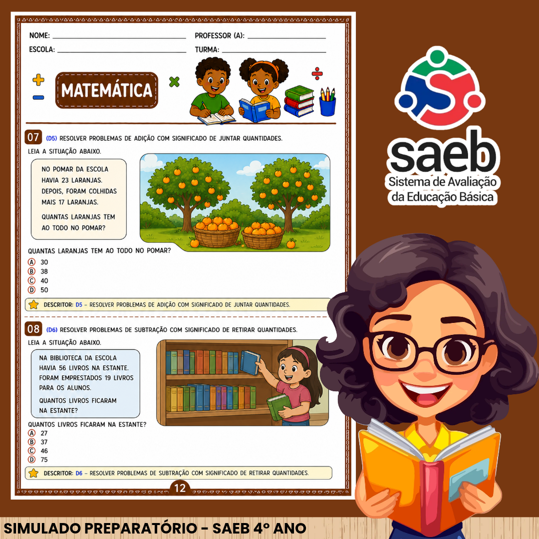 Simulado Saeb 4° ano Fundamental - Imagem 5