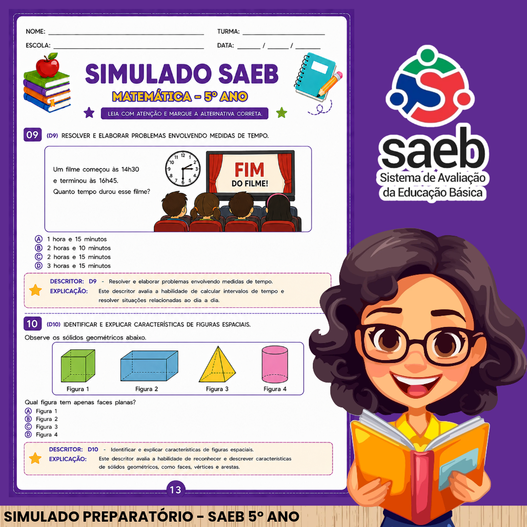 Simulado Saeb 5° ano Fundamental - Imagem 4