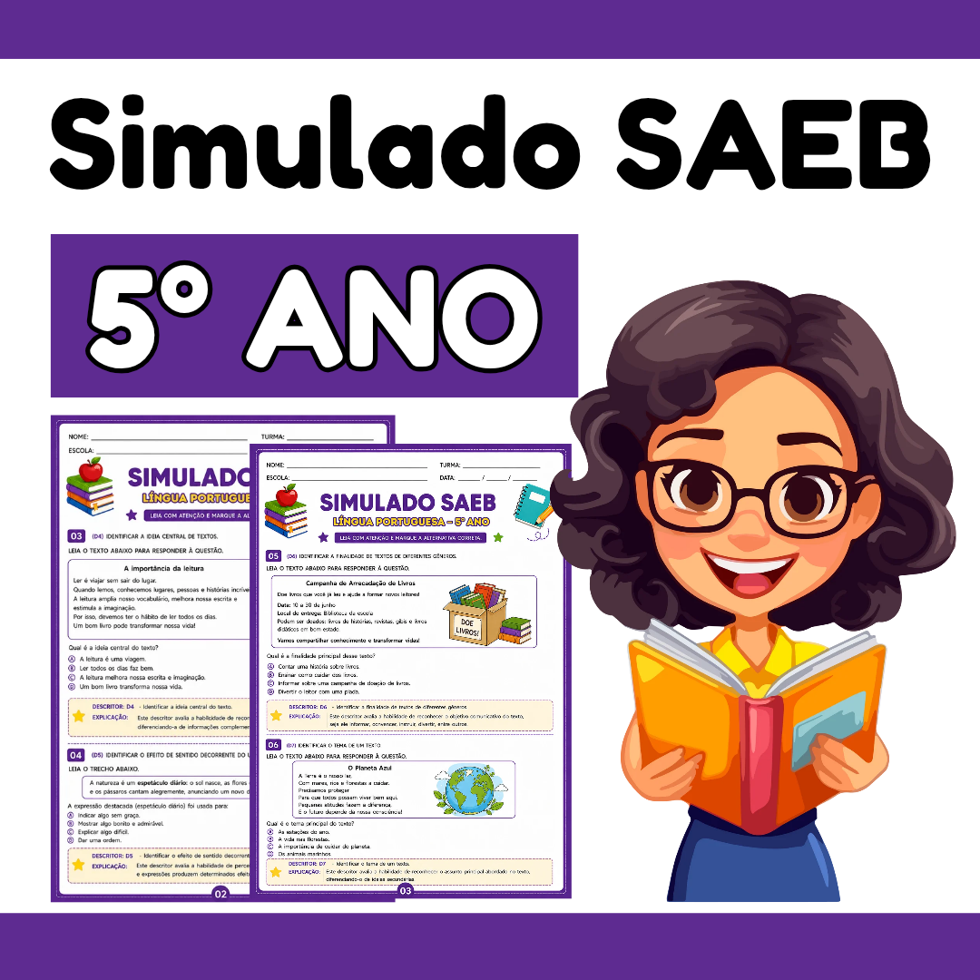 Simulado Saeb 5° ano Fundamental