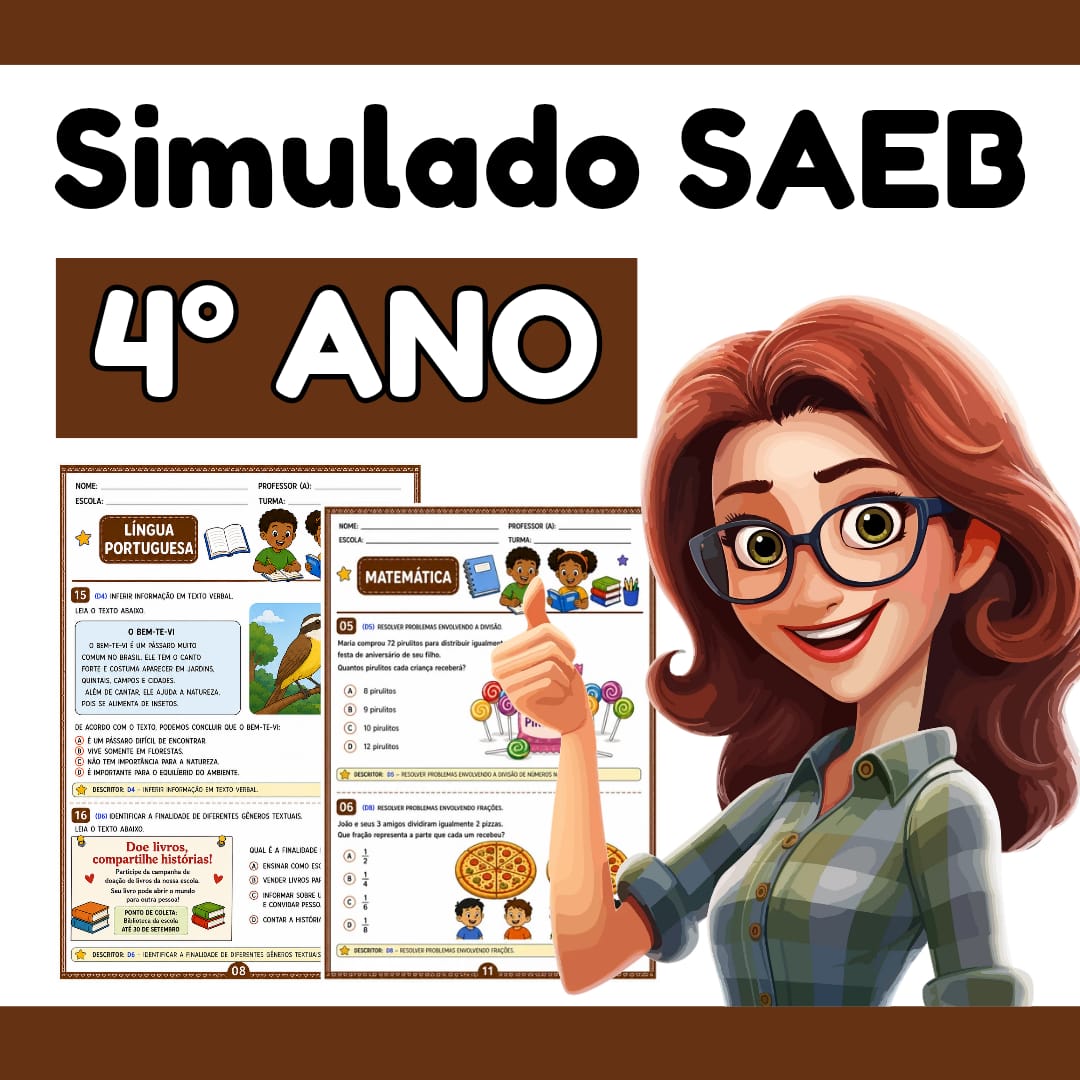 Simulado Saeb 4° ano Fundamental